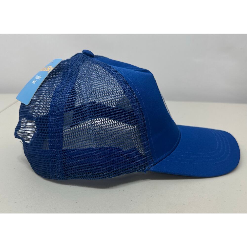 NWT Sun & Sky Great Lakes Fly Fishing Blue Trucker Hat Adjustable Mesh Snapback - Picture 4 of 7